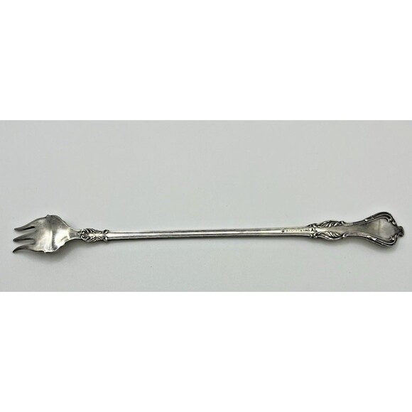 Rogers & Bros CREST Pattern Silverplate Pickle Seafood Cocktail Fork 7" Mfg IS - Picture 3 of 7